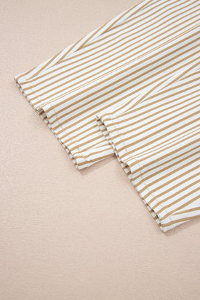 Just Feels Right Khaki Stripe Casual Barrel Jeans