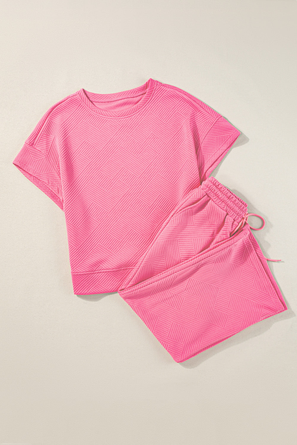 Set Things In Motion Pink Top and Drawstring Pants Set