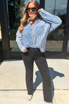 Denim With A Twist Top