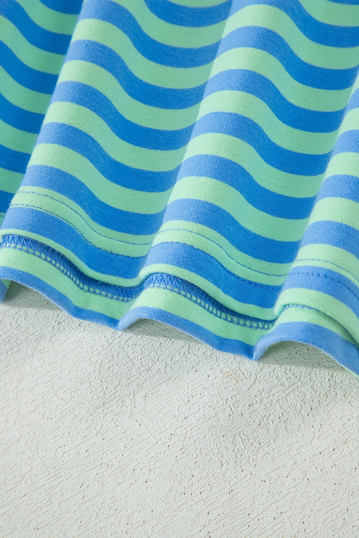 Coastal Ease Green Stripe Top And Short Set