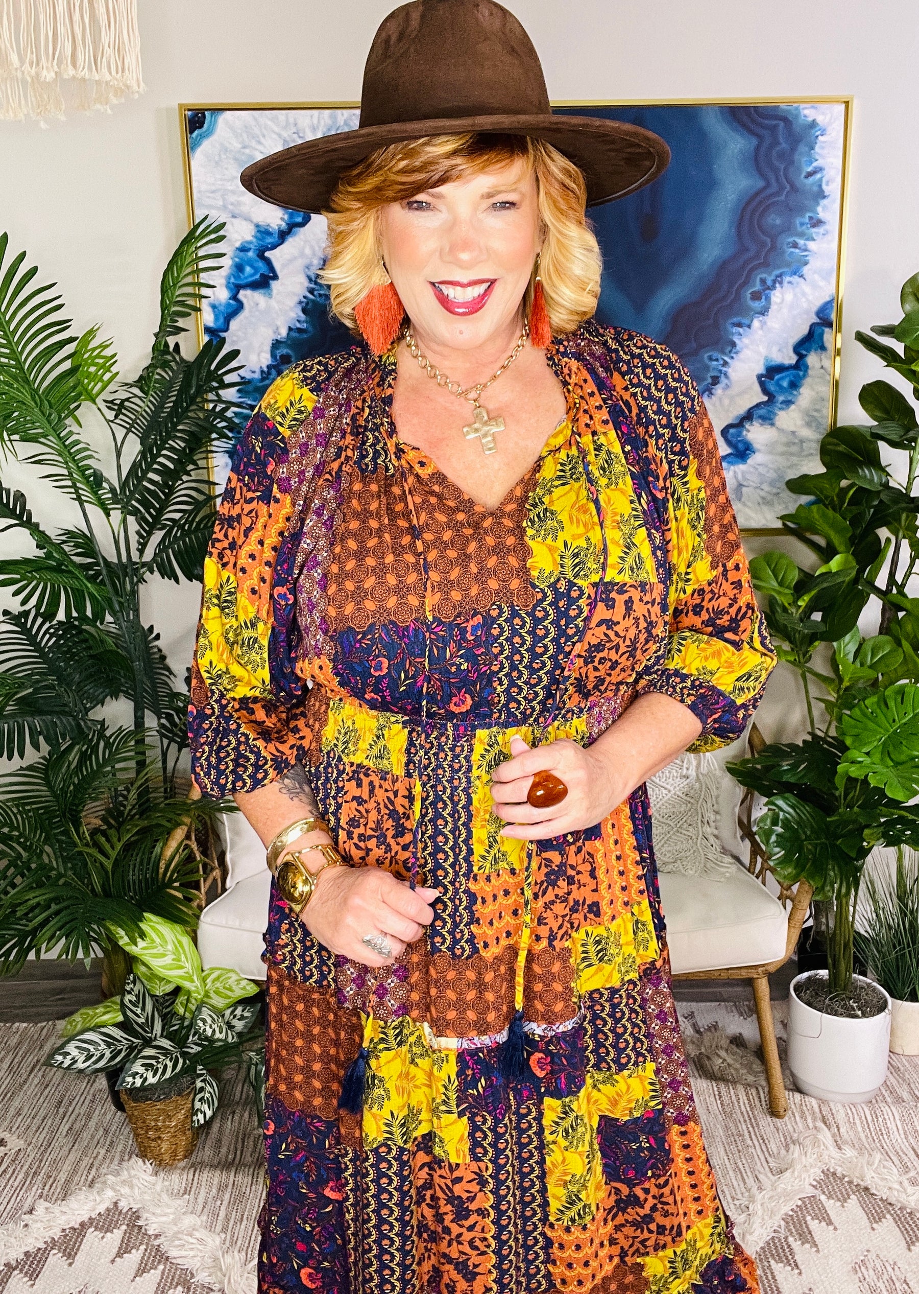 Wander With Me Boho Dress - DR282GO