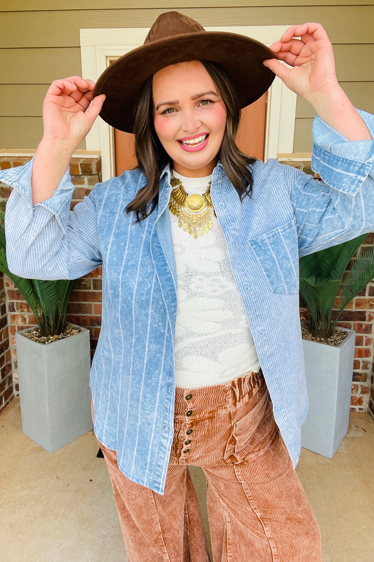 Denim With A Twist Top
