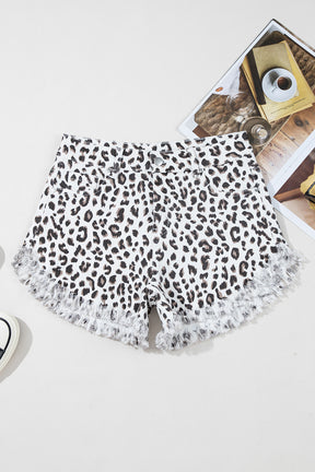 Spot the Fever Frayed Hem Denim Shorts