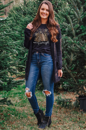 Leopard Christmas Tree Graphic Tee