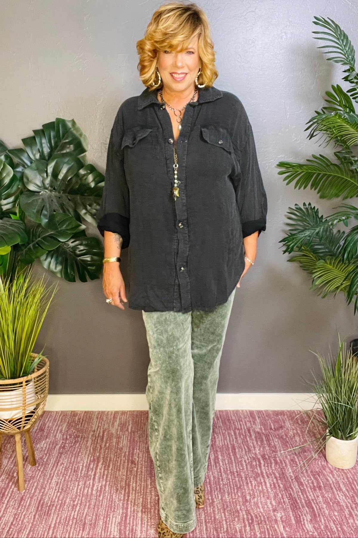 Style Meets Fall Vintage Washed Shacket