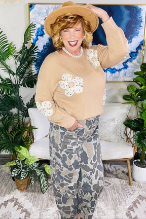 Bling Me Flowers Sweater