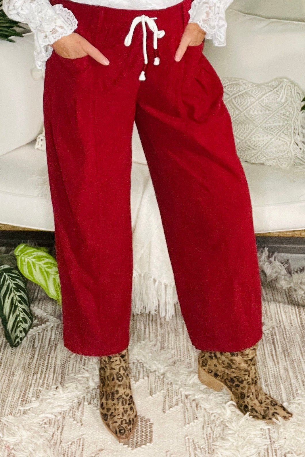 Homebody Chic Corduroy Casual Pants