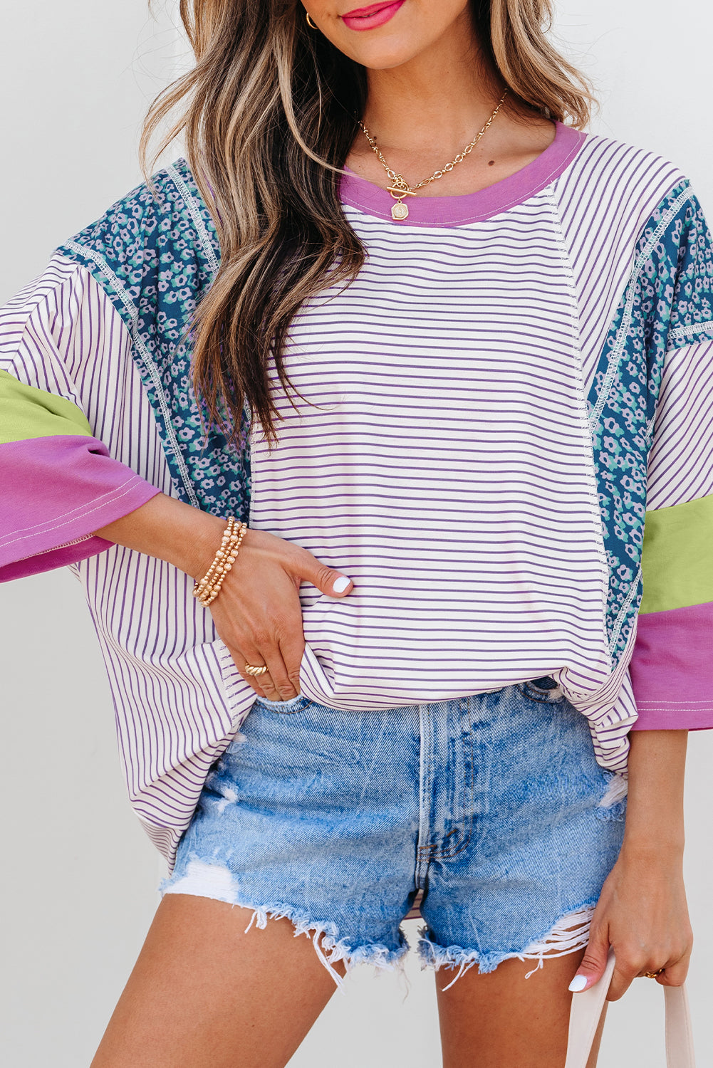 Calling On You Patchwork Top