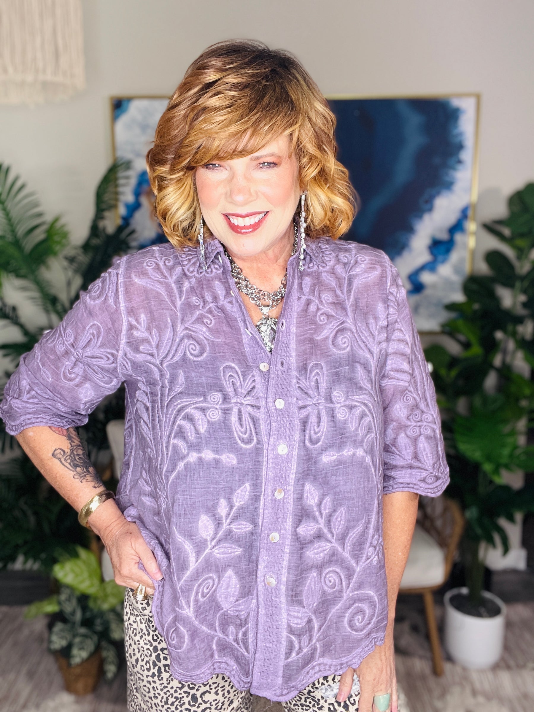Gypsy Road Lavender Top - S923LV