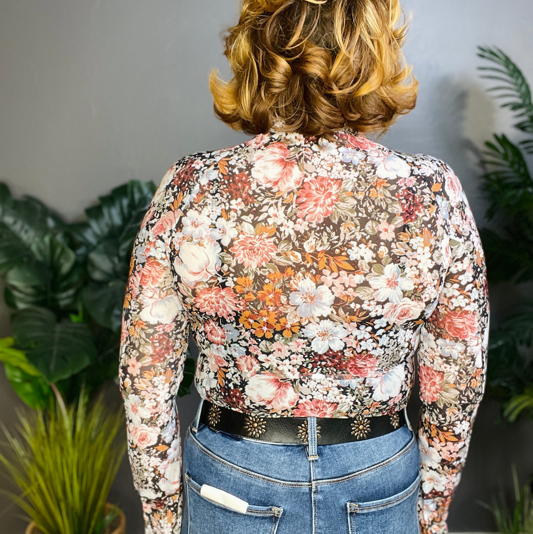 Freshly Picked Floral Mesh Top