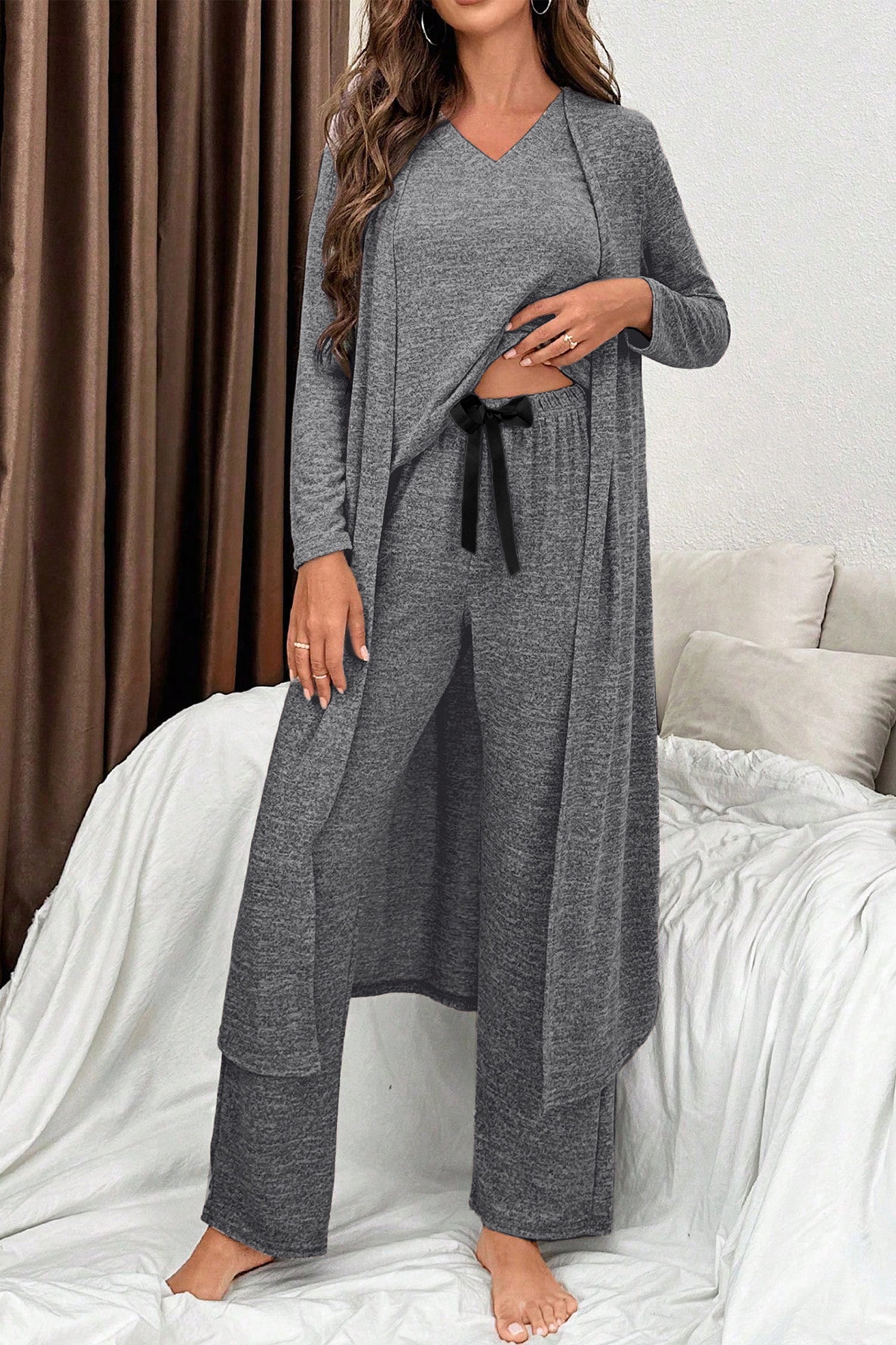 Lounge All Day 3pc V Neck Set