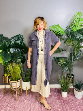 Runway Level Style Duster - OT131BL