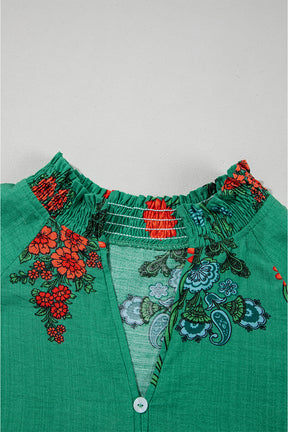 Destined For More Bright Green Floral Print Top