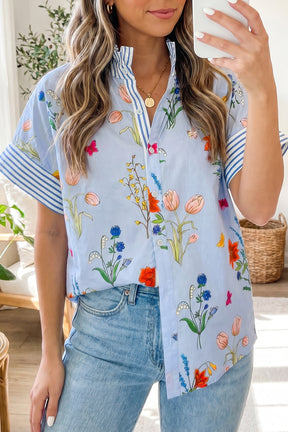 Soft Blooms And Sunset Top (2 Colors)