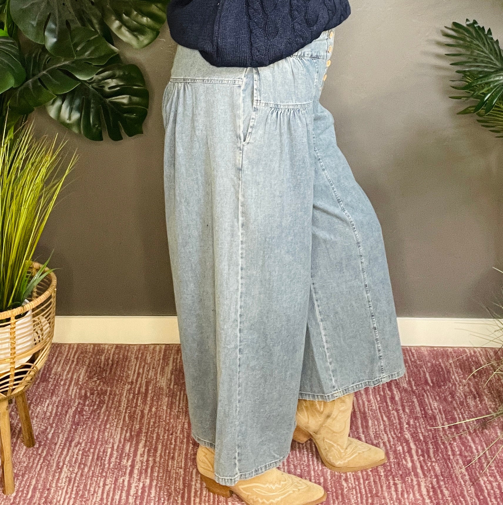 In My Denim Era Wide Leg Pant - P005DN