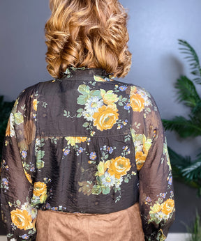 Little Moments Floral Top - S116BK