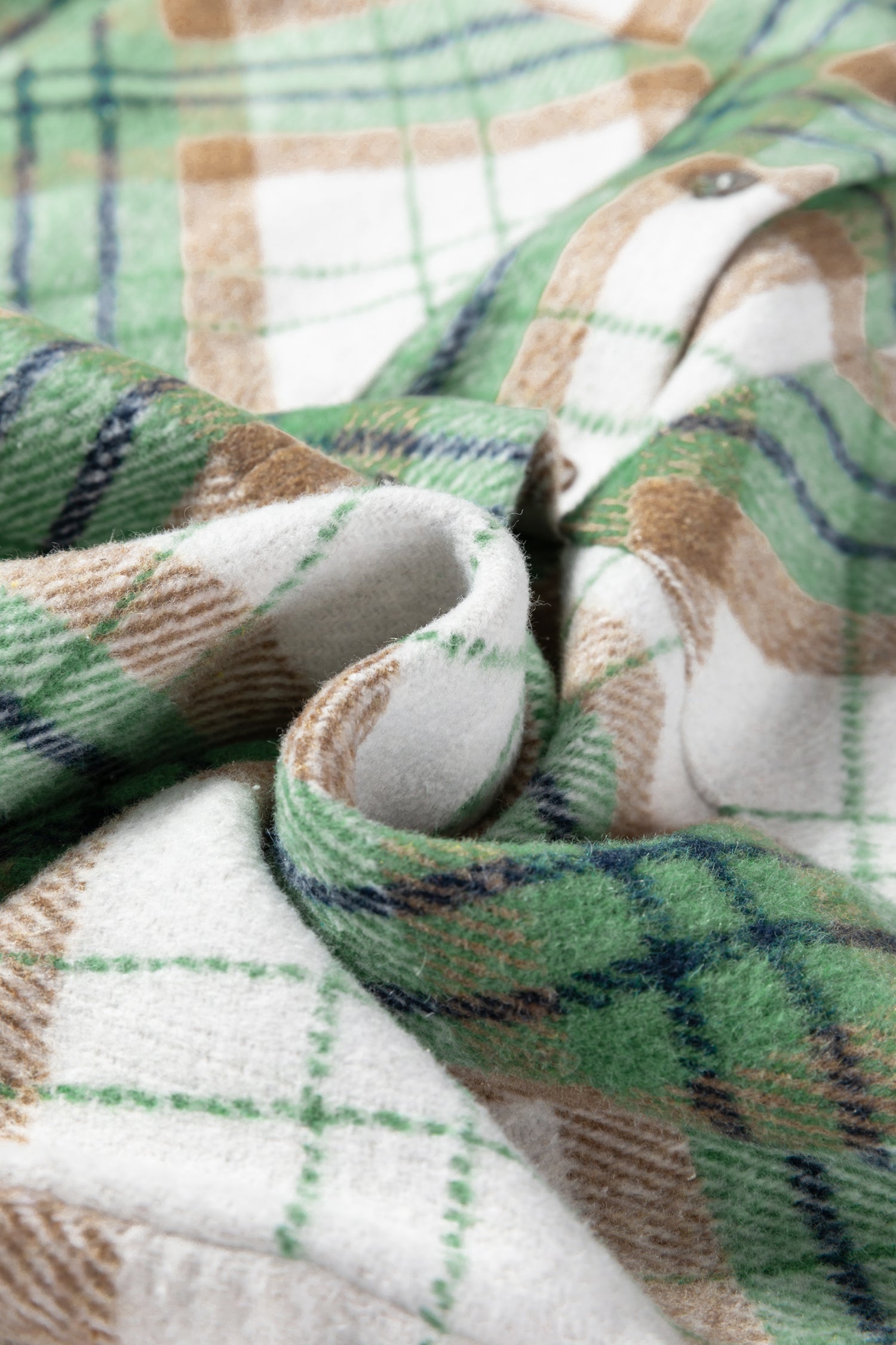 Home Sweet Home Green Plaid Flannel Shacket