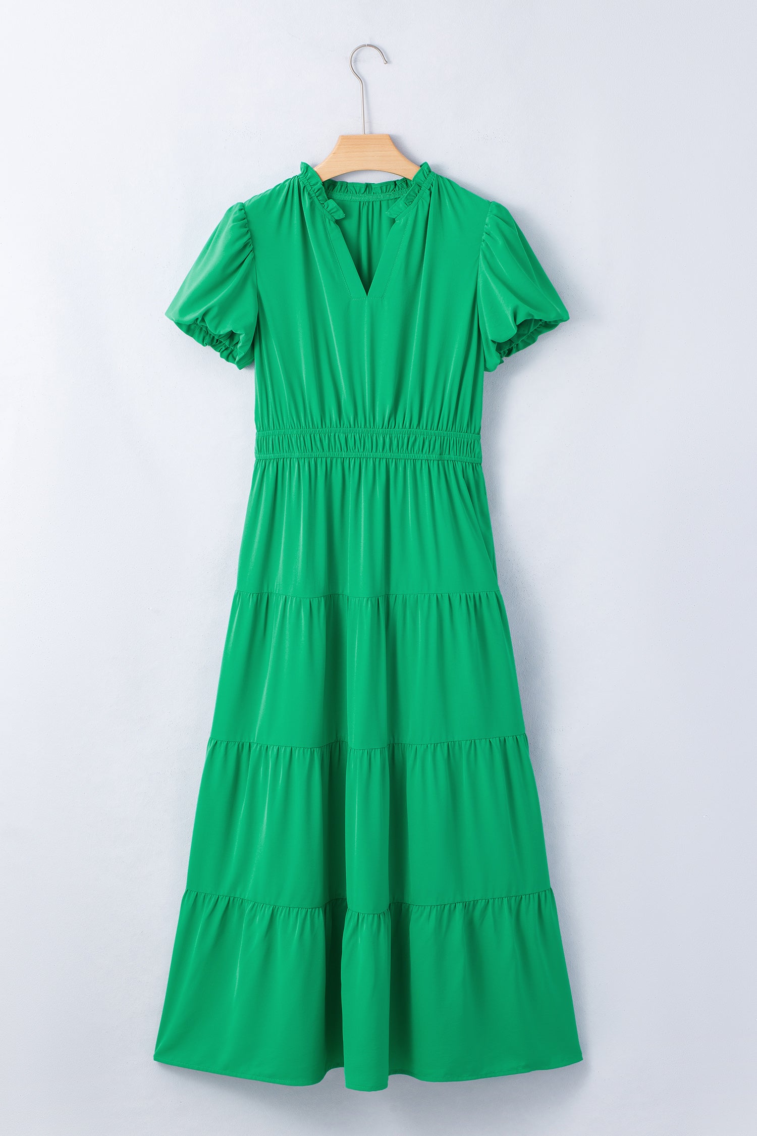 The IT Girl Green Tiered Maxi Dress