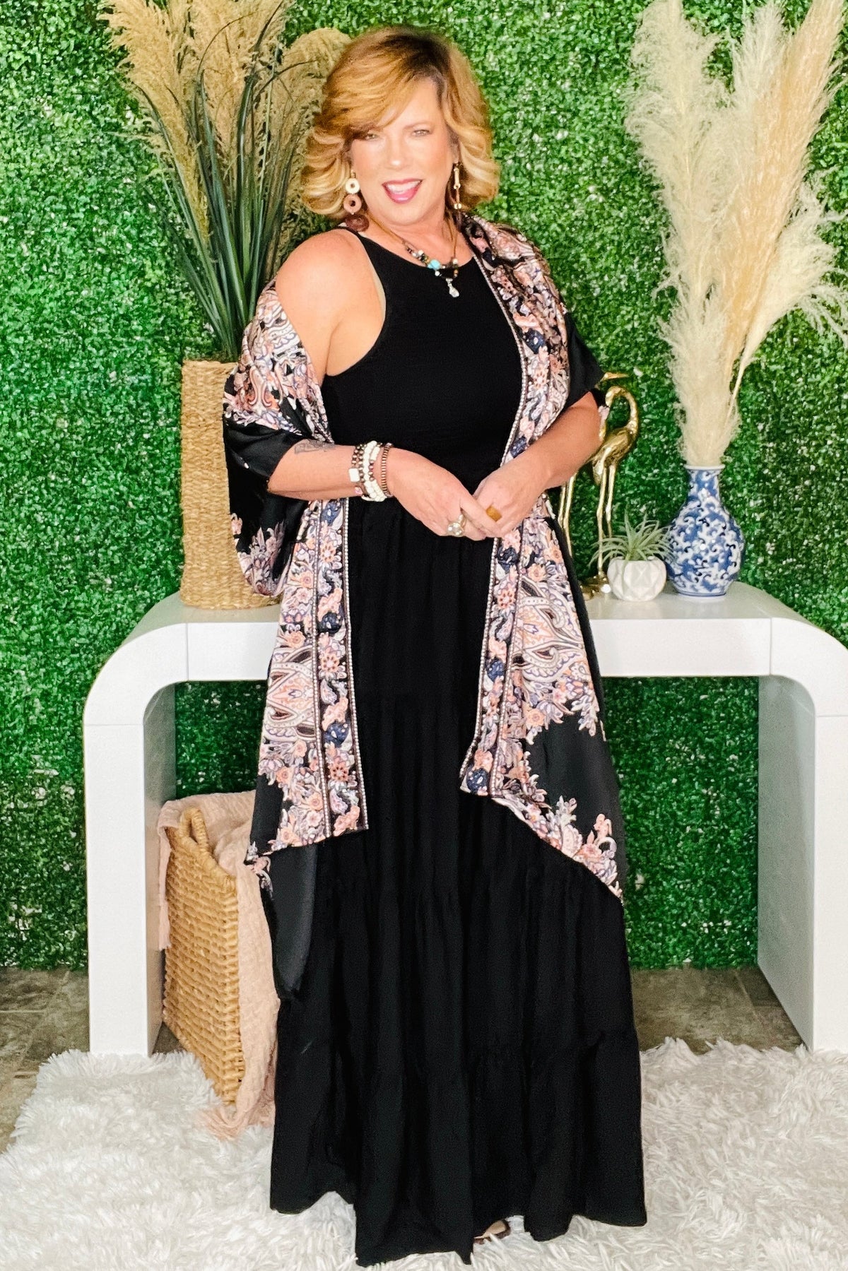 Edge it Out Tiered Maxi Dress - DR072BK