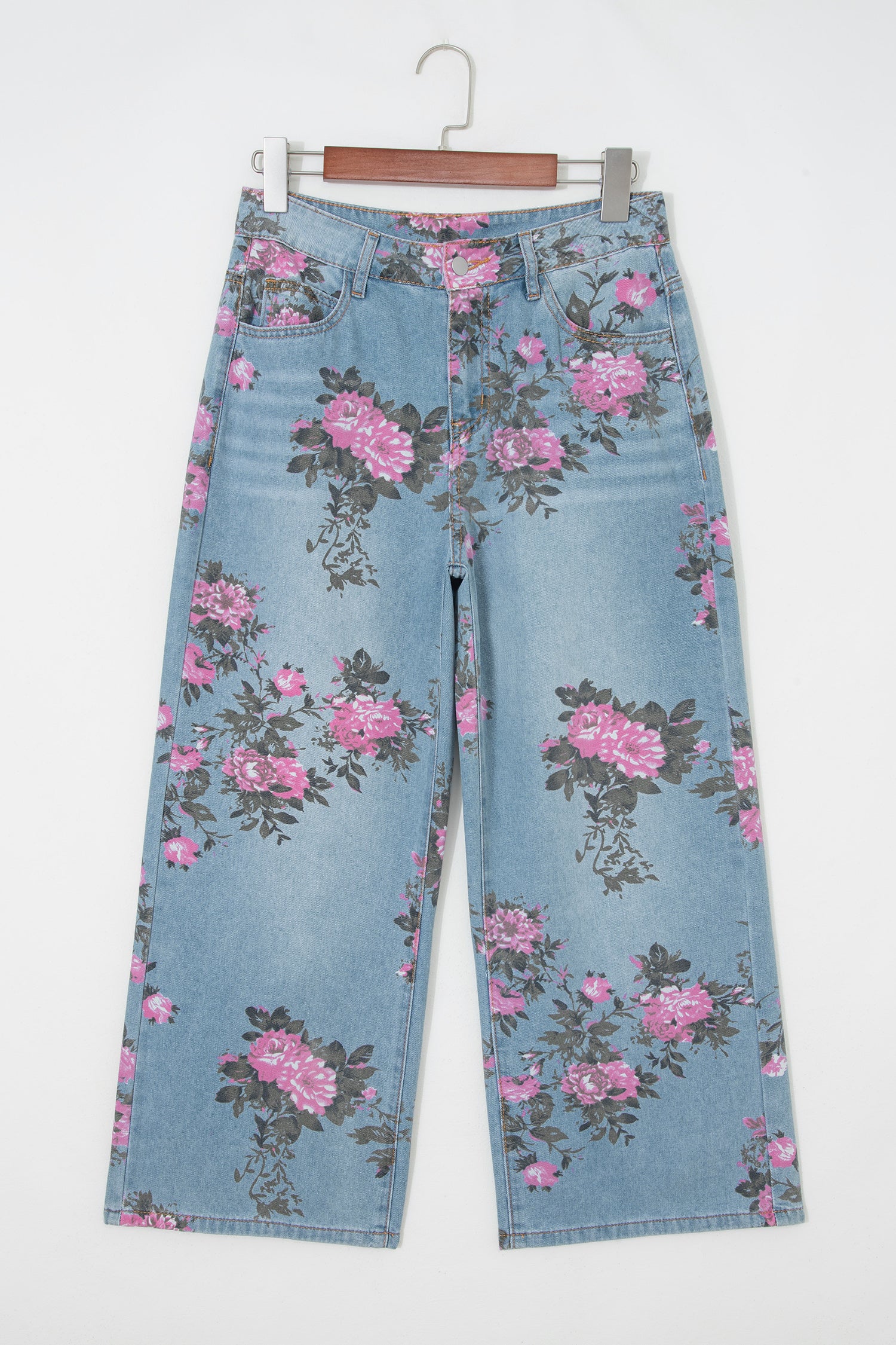 Southern Beauty Floral Print Bootcut Jeans