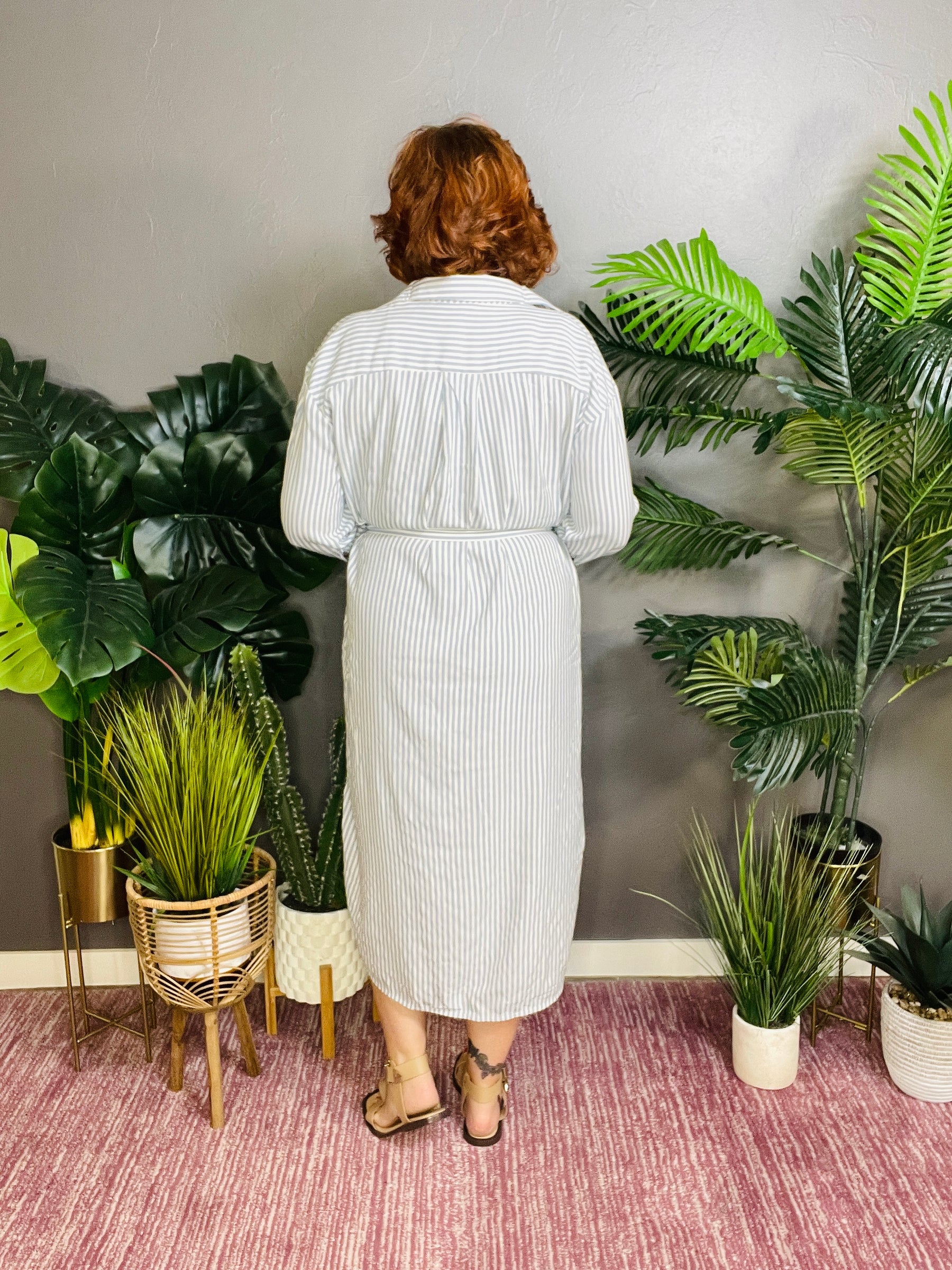 Coastal Cutie Blue Shirt Dress - DR076BL