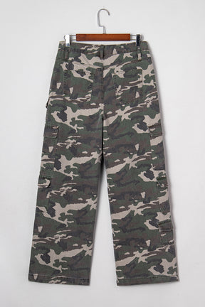 Catch Me If You Can Camo Cargo Wide Leg Pants