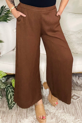 Go With The Flow Brown Pants - P165BR