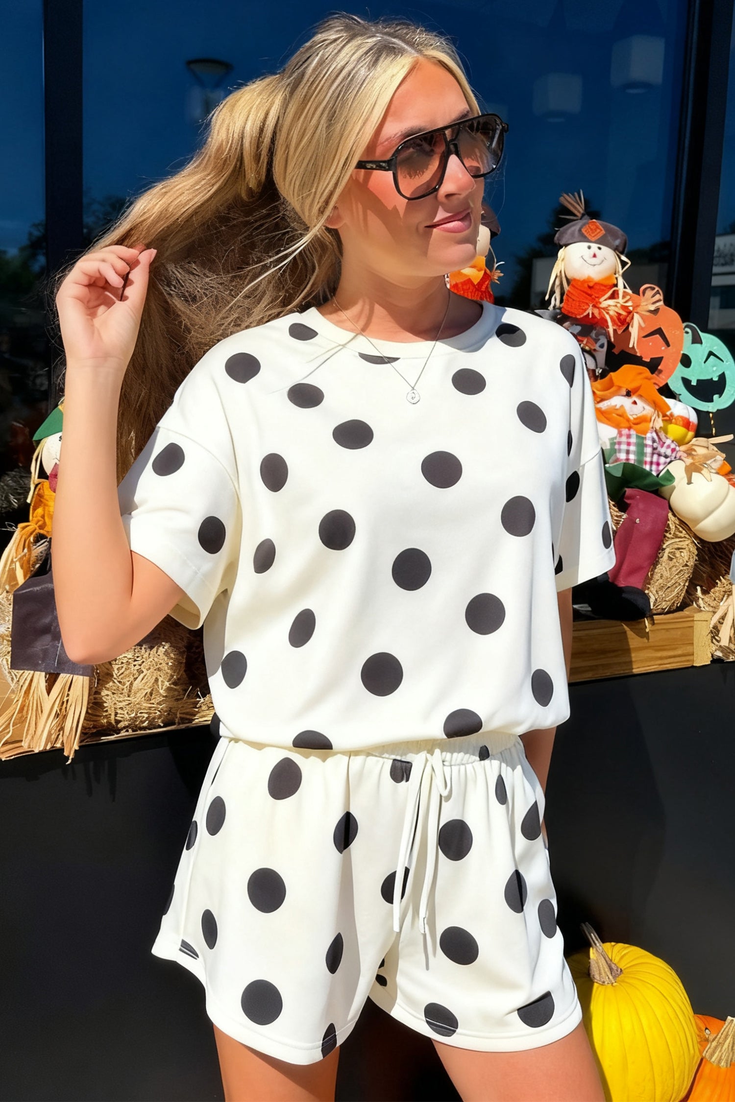 Chic Spotlight Black Polka Dot 2 pc Set
