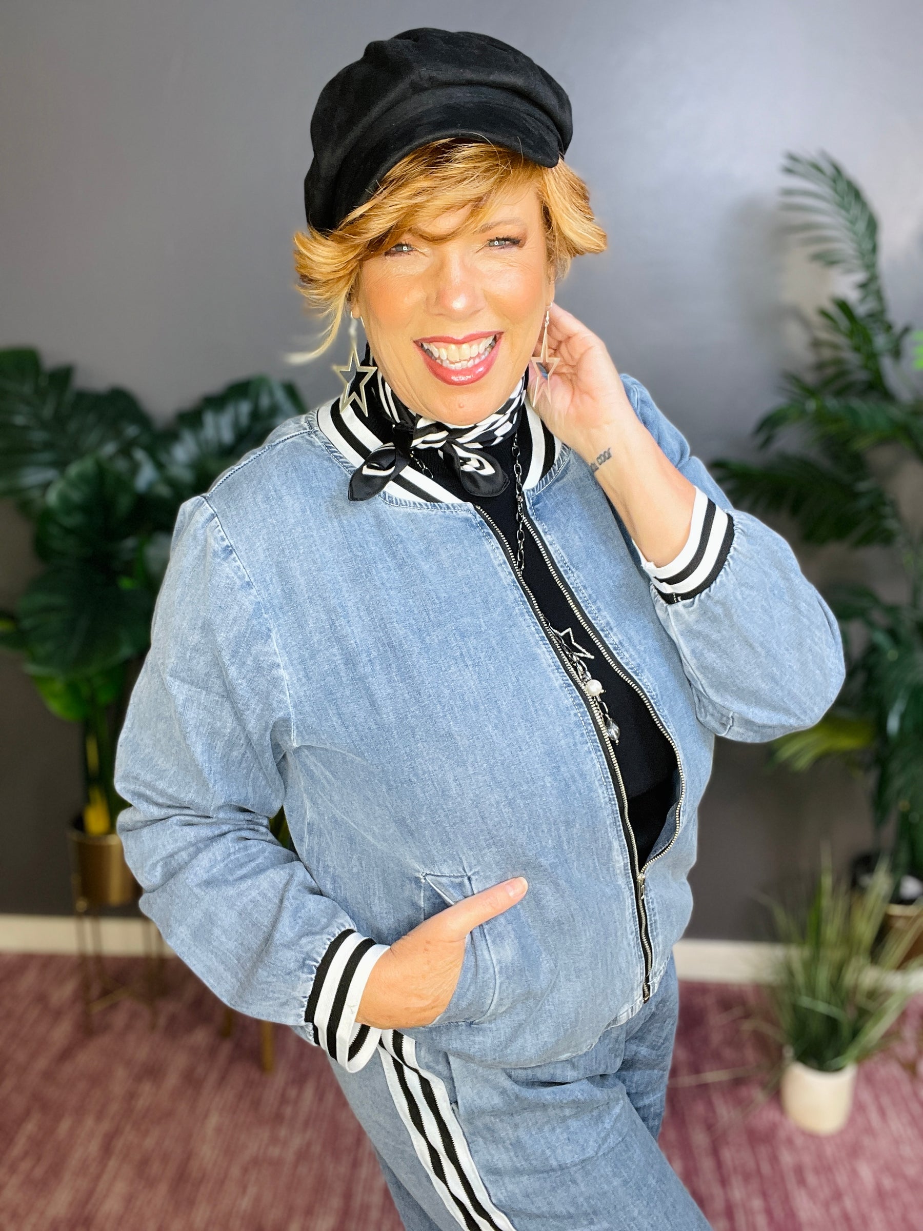 Easy Breezy Denim Zip Up Jacket - OT031DN