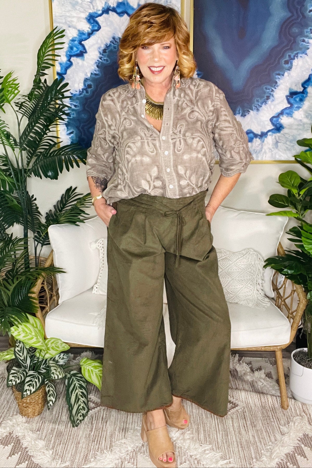 Copper Canyon Olive Pants - P158OL