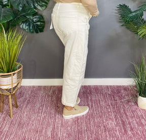 Madison High Rise Relaxed Barrel Cuffed Jeans