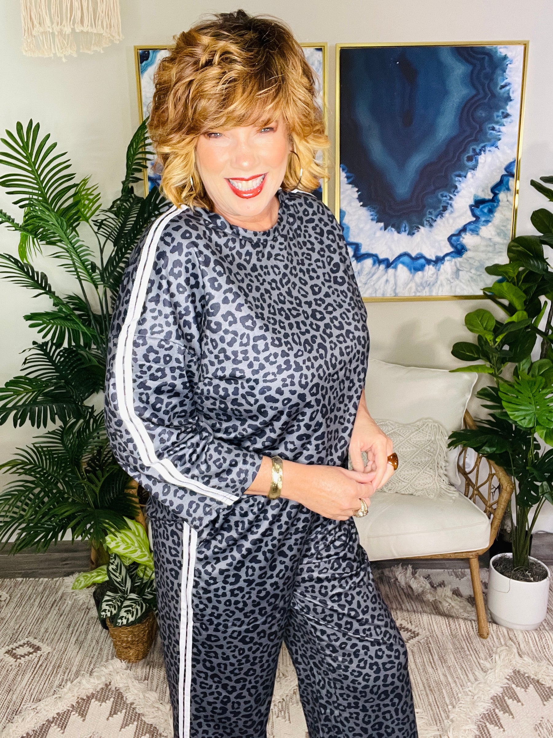Wild At Ease Top And Pant Set (3 Colors)
