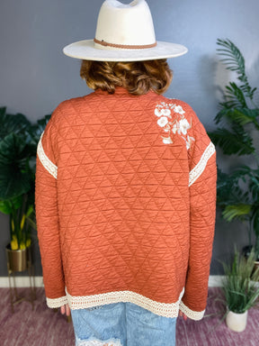 Leading The Way Brick Quilted Jacket - OT040BC