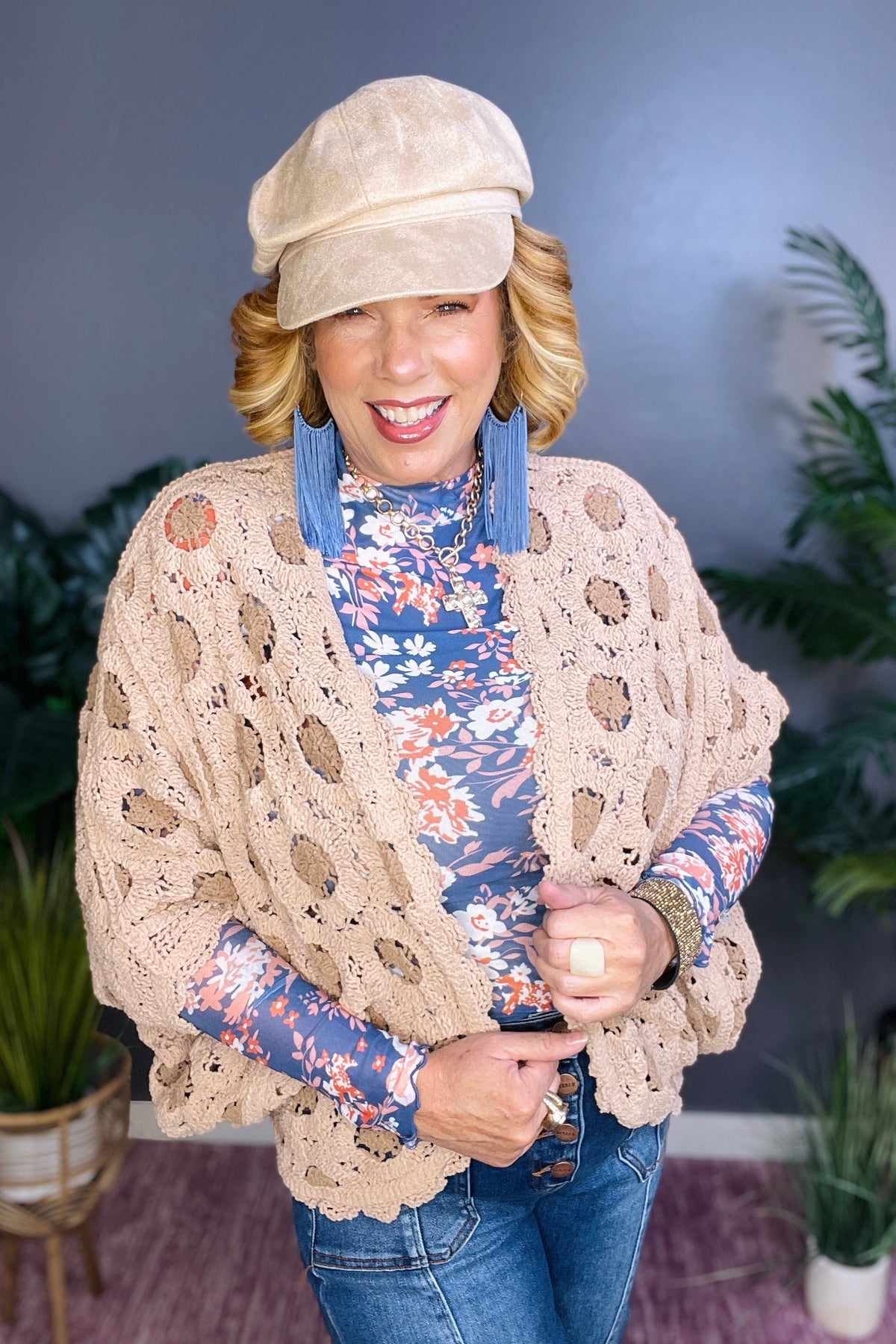 Pretty With Purpose Chenille Cardigan