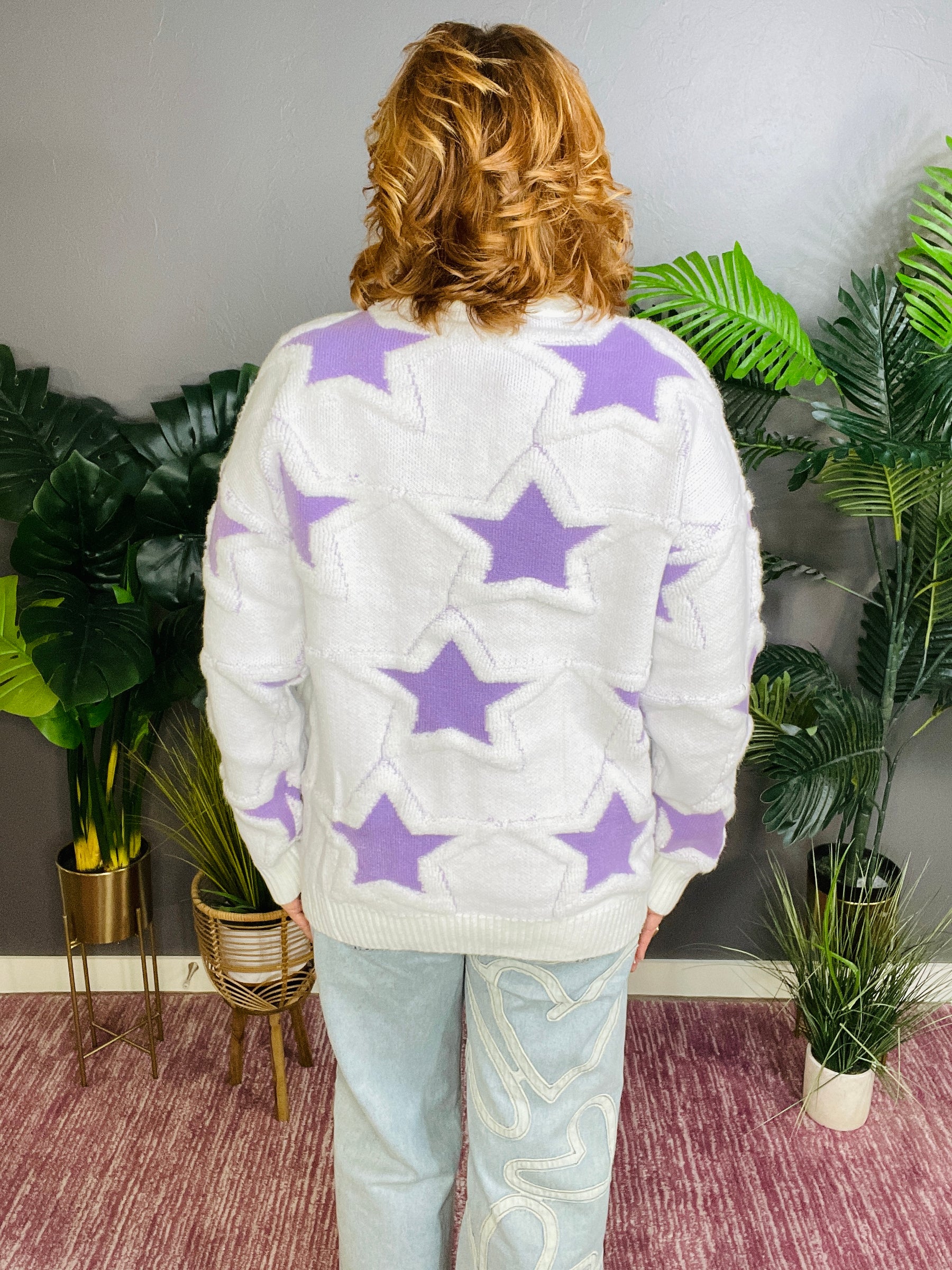 Born To Be A Star Purple Sweater - S270PU