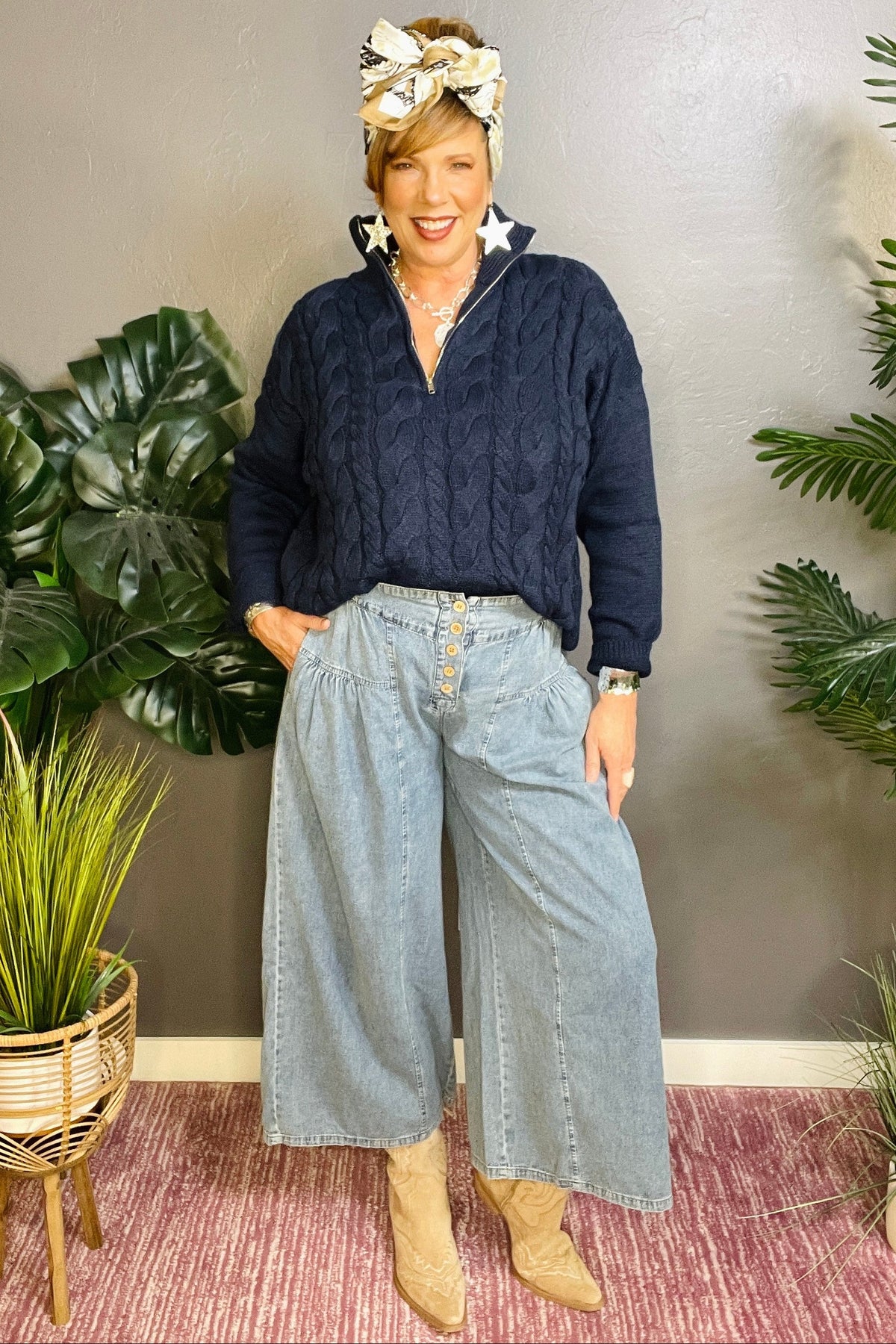 In My Denim Era Wide Leg Pant - P005DN