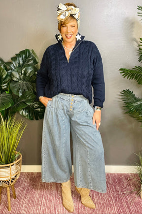In My Denim Era Wide Leg Pant - P005DN