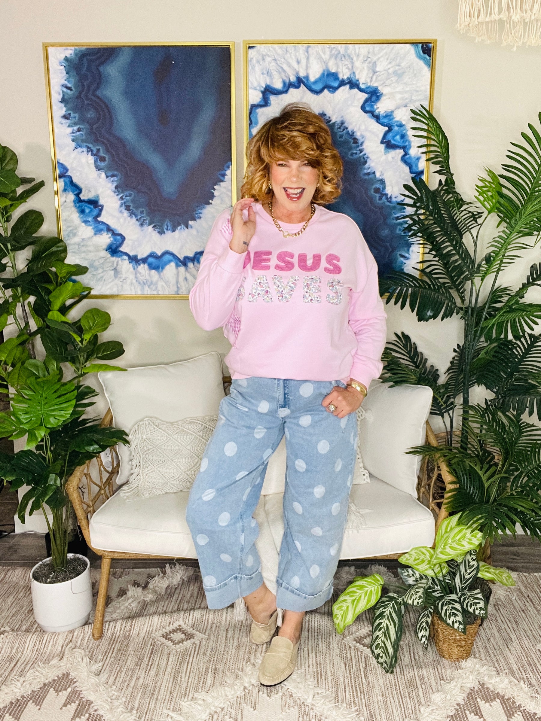 Jesus Saves Star Sweatshirt
