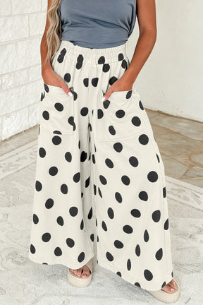 Make Your Mark Polka Dot Wide Leg Pants (4 Colors)