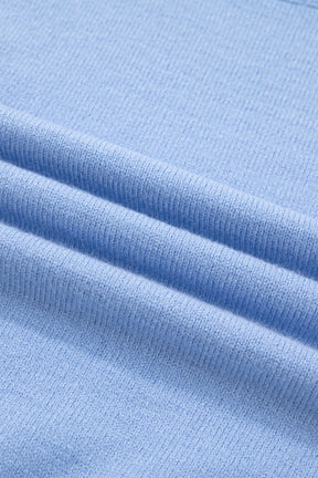 Daily Classic Blue Ruffle Sleeve Top
