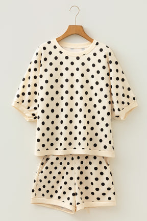 Polka Dot Paradise Pink Top And Short Set (4 Colors)