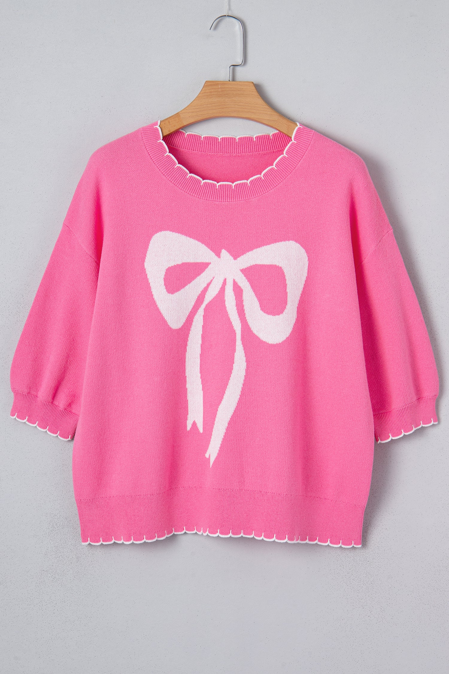 Bow My Gosh Pink Sweater