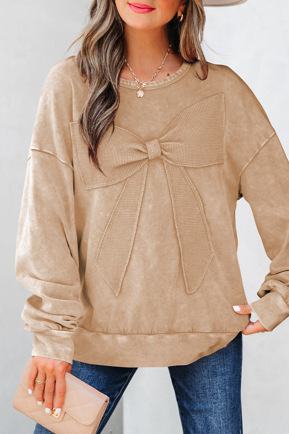 The Cozy Bow Mineral Wash Sweatshirt