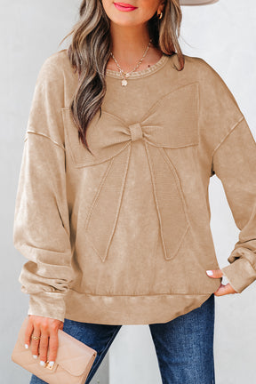 The Cozy Bow Mineral Wash Sweatshirt