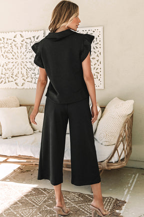 On The Go Glam Top And Pants Set