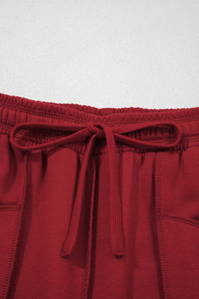 Here For It Racing Red Top and Barrel Pant Set
