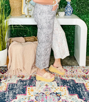 Garden Meets Glam Raw Hem Jeans