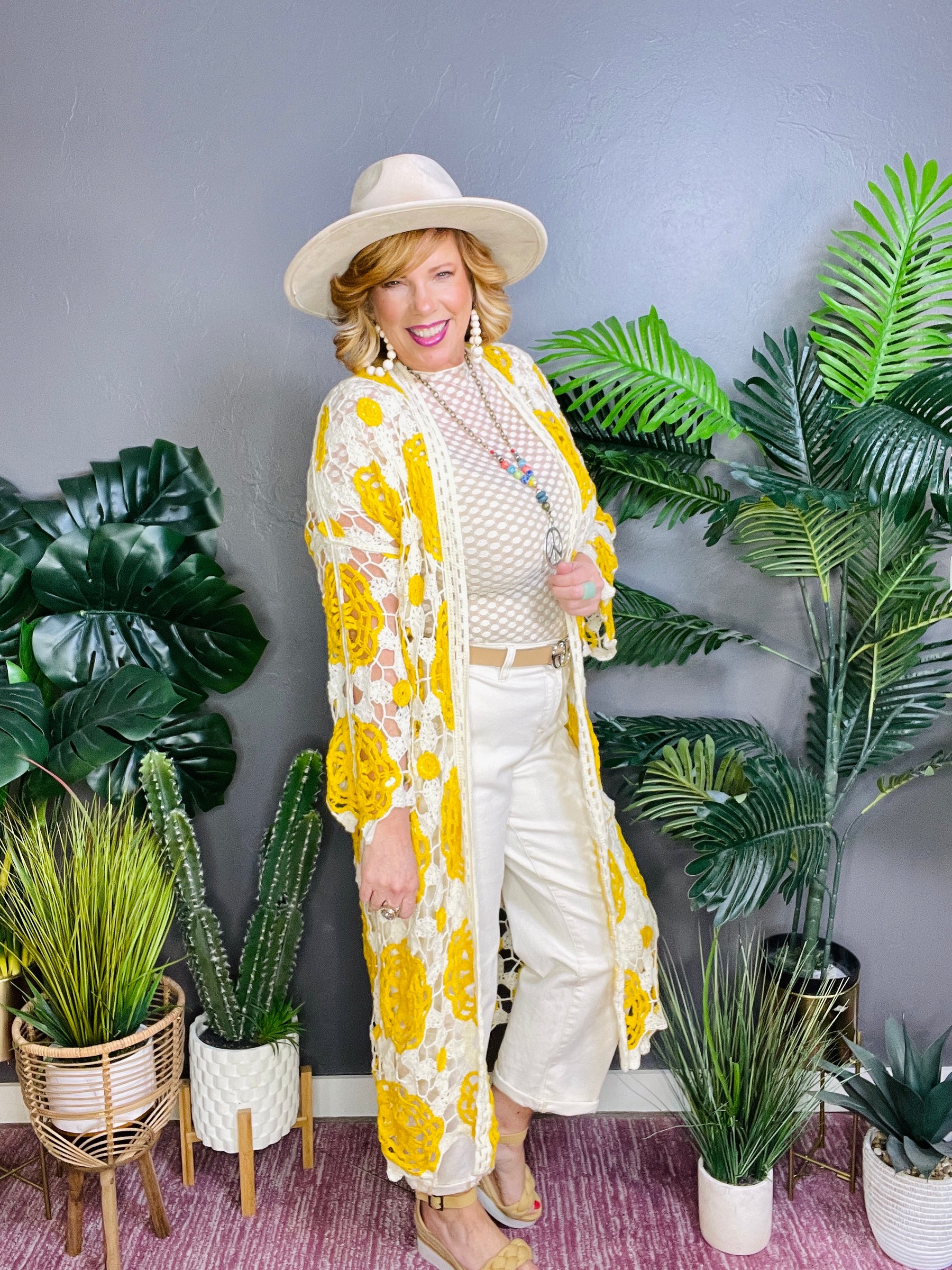 Casual Cool Hipster Yellow Cardigan - OT137YE