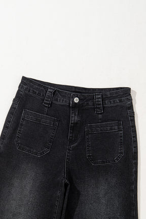 Skye Wide Leg Pocketed High Waist Jeans
