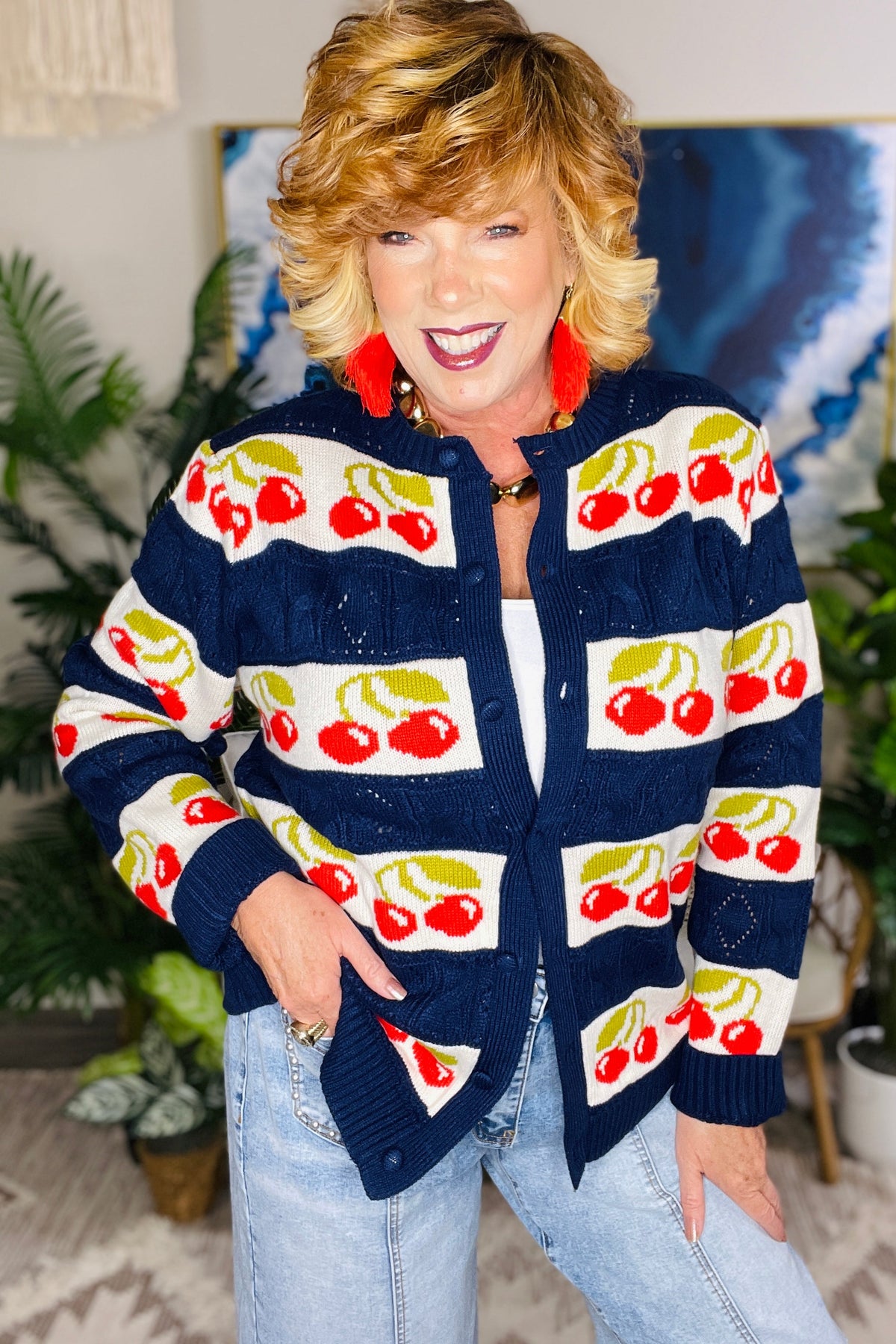 Cherry On Top Cardigan - OT217NV
